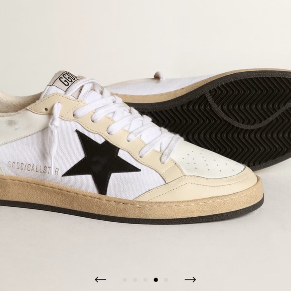 Golden Goose Ball Star sneakers in white canvas and leather - Picture 2 of 11
